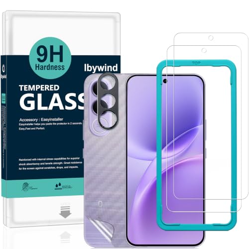 Image of Ibywind for vivo V70 FE 5G Screen Protector,2-Pack,9H Hardness Tempered Glass with Camera Lens Protector,Easy Installation Tool,Bubble-Free,Fingerprint Unlock,Anti-Shatter,Anti-Scratch