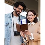 Passport Holder for Travel with AirTag Holder-Genuine Leather RFID Blocking Travel accessories with 6 Cards Slot&1ID Window,Magnetic Closure,Gift Box(Air Tag Not Included) - Image 2