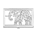 Paint Elephant Friend Tooth Business Card Holder Case Pocket Box Wallet