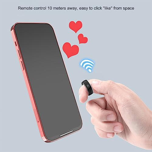 banapoy Remote Control Scrolling Ring for Tiktok, Short Video Finger Remote Smart App Remote Scrolling Ring, Bluetooth Remote Control Page Turner Phone Scroller Clicker, for Tablet (20#)