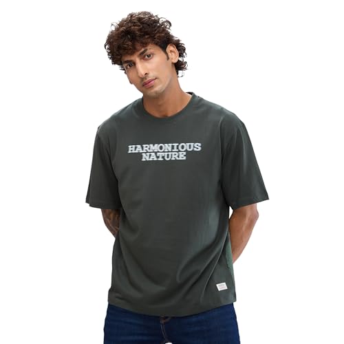 Image of Spykar Men's Comfort Fit Round Neck Half Sleeve Solid Casual T-Shirt