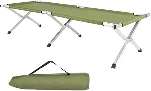 Cuna de camping al aire libre, cama plegable y ligera, catre portátil para acampar con bolsa de transporte para adultos, senderismo, caza, viajes