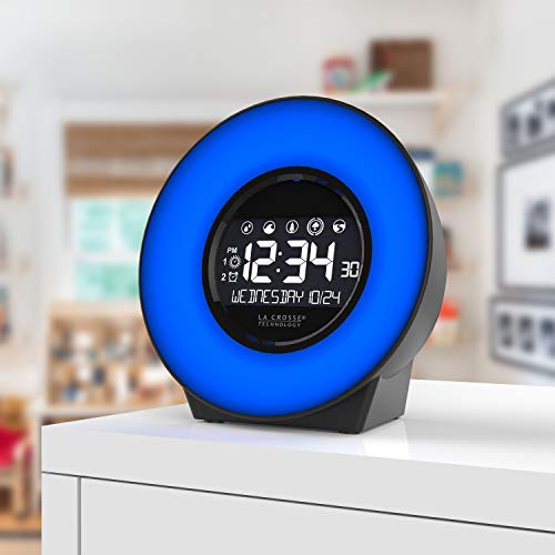 La Crosse Technology C83117-Int Color Mood Light Desk Clock With 5 Soothing Nature Sounds And Usb Port, Black #TOP7