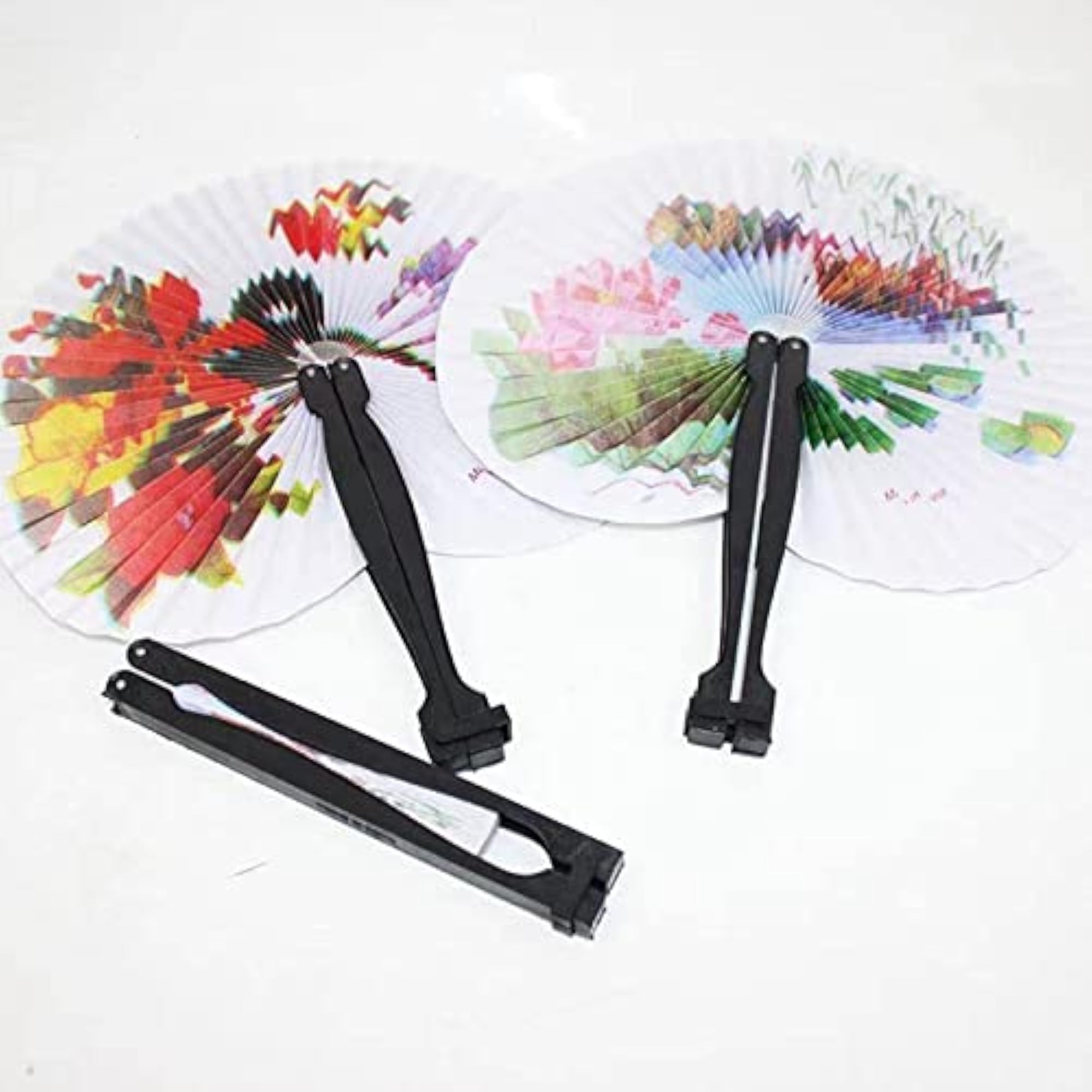 Creative Retro Windmill Small Round Paper Hand Fan