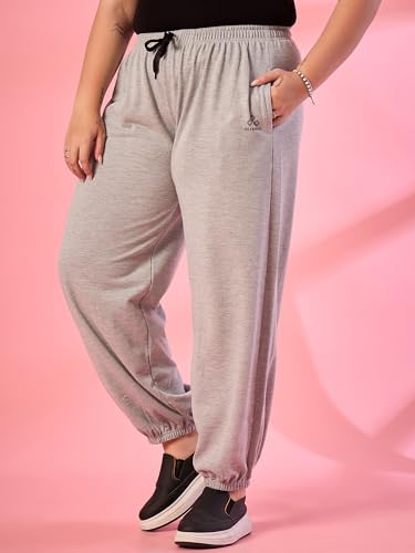 Image of ALZA Women's Cotton Oversized Joggers with Utility Pockets - Loose Fit High Waisted Track Pants for Gym, Yoga & Travel - Lightweight All-Season Lounge Sweatpants