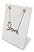 6-Pack White Leatherette Pendant Chain Necklace Display Stand 3.5
