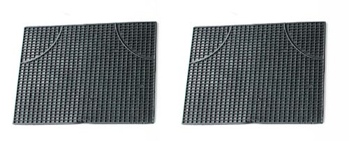 COPPIA TAPPETINI PER AUTO 100% GOMMA ZERBINI UNIVERSALI ANTISCIVOLO SALVA...