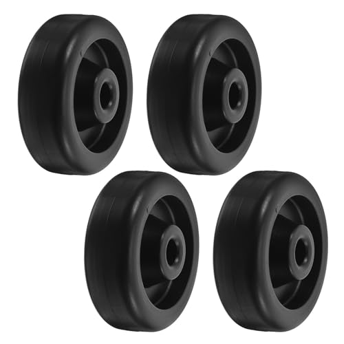 CVUTOVO Fitness Equipment Gym Roller Accessory 4pcs Universal Replacement Wheels for Treadmill and Bike Home Gym Use