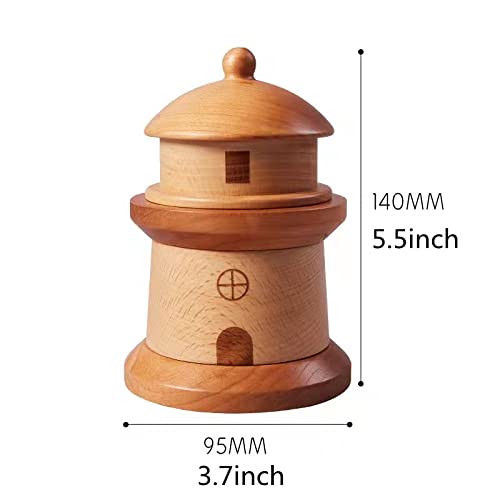 Baby Tooth Box,Personality Pagoda Wooden Kids Keepsake Organizer for Baby Teeth, Design for Kids Deciduous Teeth with Baby Fetal Hair Container