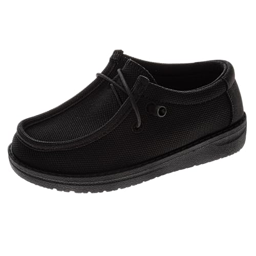 Josmo Slip-On Sneakers for Boy Girl Knit Casual School Shoes - Black Size 13 Little Kid