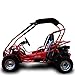 TRAILMASTER Mid XRX/R - Deluxe Go Kart Buggy with Reverse, Full roll cage and Safety Harness, Ages 10 and up, 196 CC Electric Start. (Red)