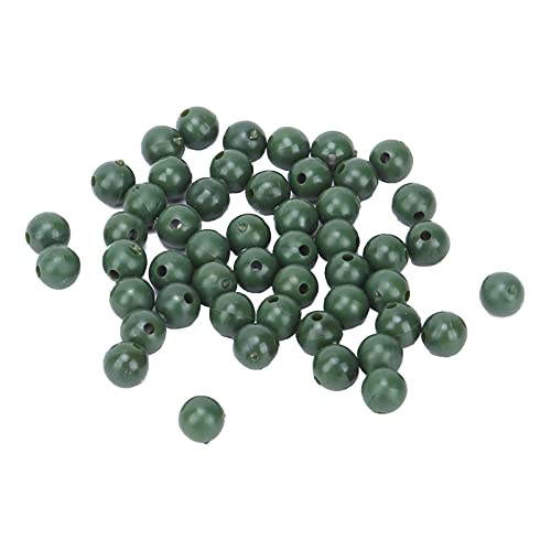 Space Beans Set Silicone Gel Fishing Line Stopper Collision Avoidance Beans for Fishing50pcs 8mm Fishing Beads, (Green)