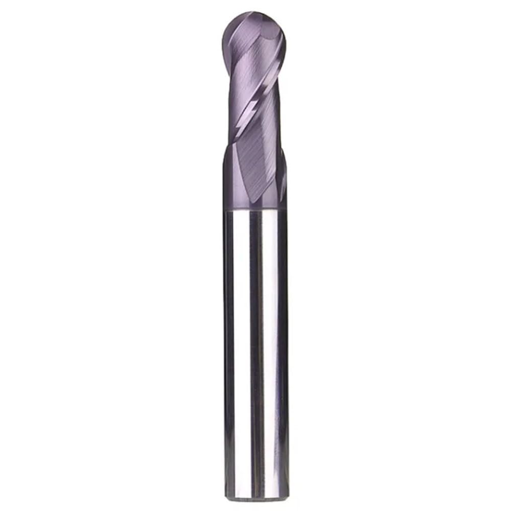 1pc Ball Nose End Mill 2 Flutes R0.5-R6.0 HRC 50 CNC End Milling Cutter for Metal Face and Slot Machining Coated End Mills (Size : R10*150L)