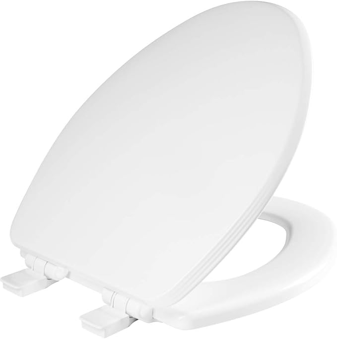 BEMIS 1600E4 000 Ashland Toilet Seat with Slow Close, Never Loosens and