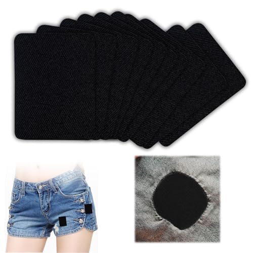 10 Piece Iron Patches for Clothing,Iron On Patches,Black Repair Decorating Kit,Suitable for Clothing,Pants,Dress,Shirts,Coats,Jeans