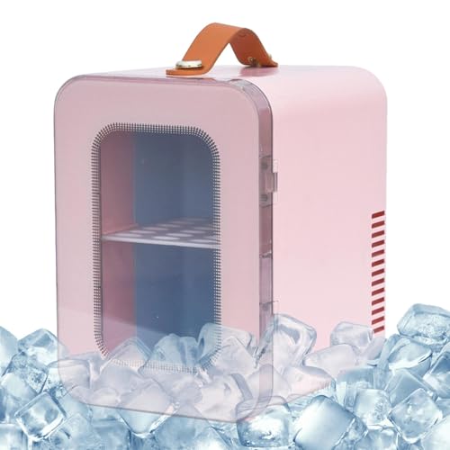 Povanjer Congelador portátil para coche, refrigerador de coche pequeño - Nevera de viaje de 2 modos de bajo ruido - Nevera transparente que ahorra espacio de 6 litros, congelador de ahorro de espacio