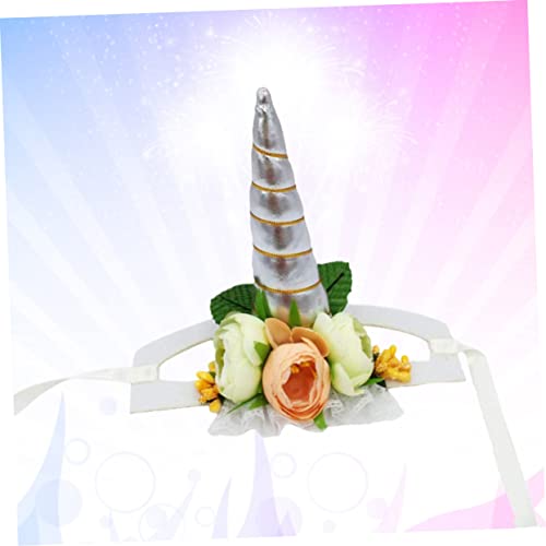 Tuba Ornament Dog Cute Cap Pet Cosplay Costume Jewelry Cats Costume Accessories Pet Hat Braided Headband Pet Photography Props Pet Party Hat Headgear Clothing Beach Hat Silver #TOP7