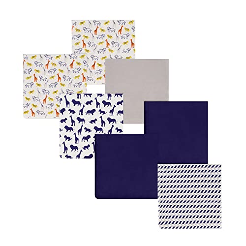 Image of Cudlie Buttons and Stitches 7 Pack Receiving Blankets, Soft Receiving Blankets for Baby Boy and Baby Girl