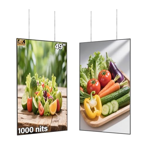Image of 49inch 4K Digital Signage, 1000nits High Brightness Digital Display, LCD Display Screen, CMS /USB /WiFi /Port Player, Smart Split Screen, 24 /7 Operation, Android 11 System Advertising Display