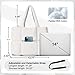 NAARIIAN Puffer Tote Bag for Women, Lightweight Quilted Puffy Shoulder Handbag with Adjustable Shoulder Strap, Puffer Bag Satchel Puffer Purse Handbag for Work,Travel, Gym(white)