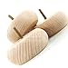 Lot de 4 pieds de canapé en bois massif de 40 mm de hauteur pour charis, repose-pieds, armoires, etc.