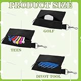 Vayfoni Golf Tee Bag Pouch with Zipper and Clip – Golf Valuables Pouch for Balls and Tees – Portable Golf Accessories Storage Holder for Travel or Golf Bag - Image 4