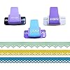 2-Piece Border Punch Set For Paper Crafts - Scroll Pattern Edge Punches For Scrapbooking & Cards
