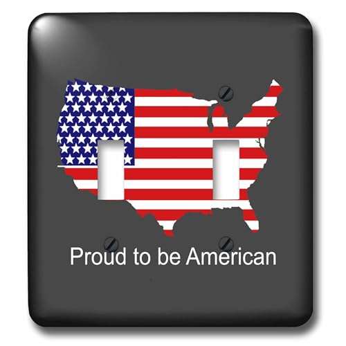 Interrupteur à baïonnette Proud to Be American au motif graphique 3dRose