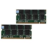 Formfaktor: DIMM 2GB 2X1GB PC2700 DDR-333 Computer Tragbar Non-ECC 200-pin CL2.5 (SODIMM) Speicher (RAM)