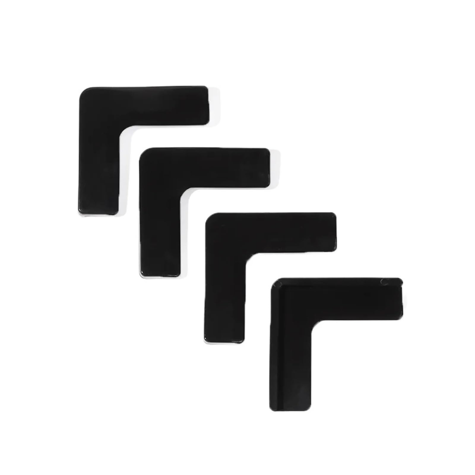 4Pcs Anti-collision Head Protection Safety Edge Corner Protector Guards Anticollision Strip(Black)