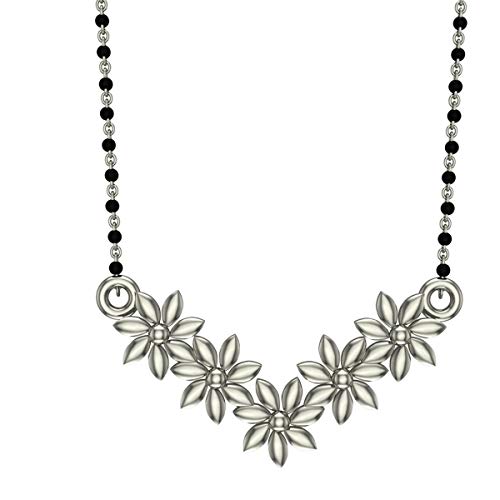Image of DISHIS 14k White Gold Mangalsutra for Women