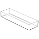 iDesign Schubladenorganizer, mittelgroßer Schubladeneinsatz aus Kunststoff für Besteck und andere Utensilien, Aufbewahrungsbox, durchsichtig, M: 10,2 cm x 30,5 cm