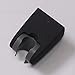 Square Solid Brass Hand Held Shower Head With Wall Connector Holder and Hose Set Matte black