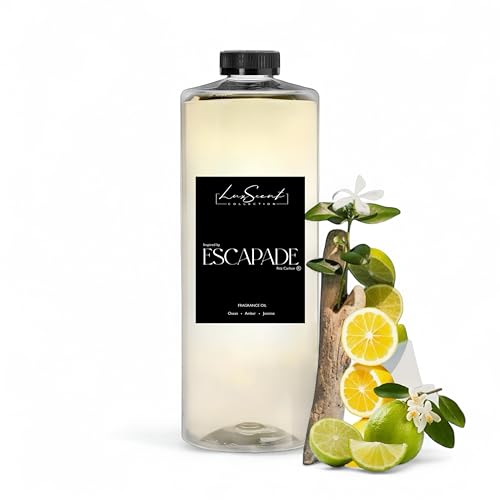 Escapade Aroma Diffuser Oil 1200ML - Waterless Essential Oil for Diffusers - Luxury Hotel Fragrance Inspired by Ritz Carlton - Aroma Oils for Aromatherapy - Fits in Any Diffuser (Escapade)