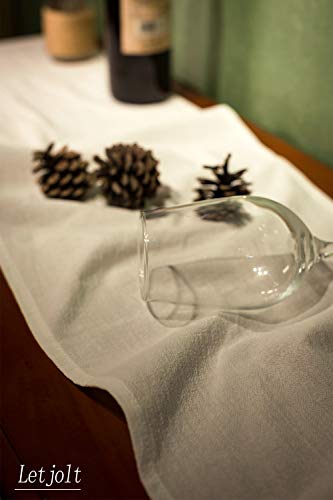 White Table Runner Rustic Table Runner Farmhouse Table Runner 108 Inches Cotton Fabric Decor Wedding Baby Shower Home Kitchen Birthday Party #TOP3