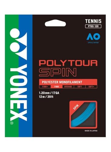 YONEX PolyTour Spin 120 garniture cordage tennis monofilament rigide effet et contrôle