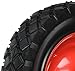Shepherd Hardware 9591 6-Inch Semi-Pneumatic Rubber Tire, Steel Hub with Ball Bearings, Diamond Tread, 1/2-Inch Bore Centered Axle
