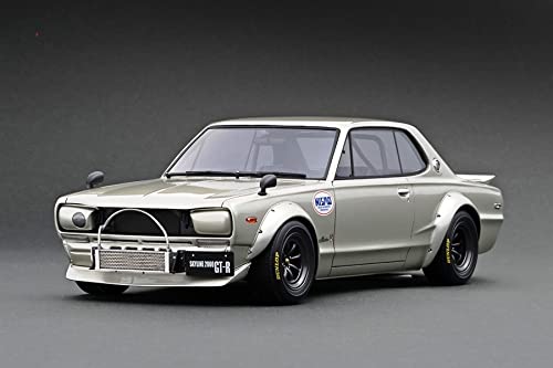 専用♡NISSANスカイライ2000GTR　KPGC10ハコスカ1/18スケール IG3234 1/18 Nissan Skyline 2000 GT-R (KPGC10) Silver 10th