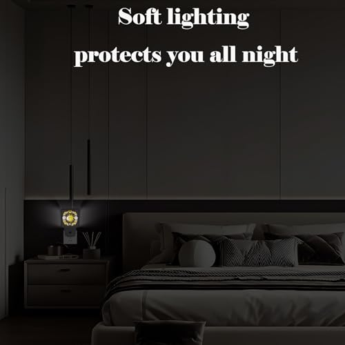 Image of Sun and Moon Flowers Night Light,Plug-in Nightlights Auto Sensor Night Lamp Dusk-to-Dawn Lamp Home Decor for Nursery Children Girls Boys