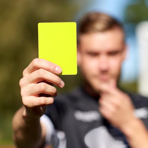 Set de 10 tarjetas de árbitro de fútbol BESPORTBLE PVC miniatura 5