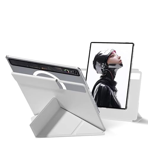 Custodia Magnetica Staccabile con Raffreddamento per Tablet 9.06 per RedMagic Astra - Guscio in PC con Clip e Dissipazione Termica Visualizzazione Multi-Angolo Bianco