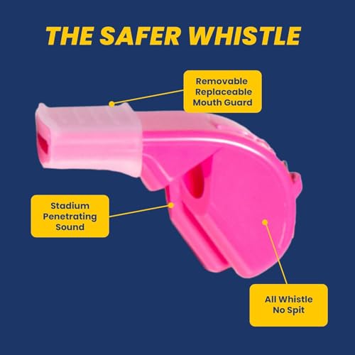 Silbato de seguridad plástico rosa 3 unidades miniatura 3