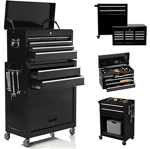 Eco Home Tool Chest With 8 Drawer,High Capacity Rolling Tool Box Removable Tool Storage Cabinet With Locks,Rolling Tool Storage Cabinet With 4 Wheels For Garage And Warehouse #TOP25