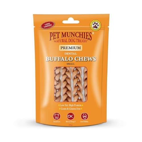 Pet Munchies Small Buffalo Dental Chews, Healthy, Natural an
