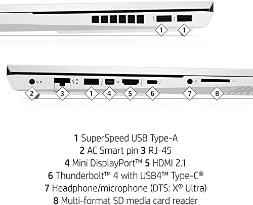 New Hp Omen - 16.1" Micro-Edge Qhd 2K 165Hz Gaming Laptop - Intel Core I7 11800H - B&O - Nvidia Geforce Rtx 3070 - 16Gb Memory 1Tb Ssd - Ceramic White Hdmi2.1 Thunderbolt 4 (Renewed) #TOP3