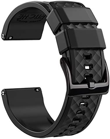 Ritche 24mm Silicone Watch Bands Quick Release Rubber Watch Bands for Men