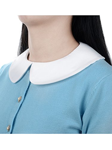 Blulu White Detachable Collar Dickey Fake Collar for Women Shirt Blouse Detachable Dickey Faux False Lapel2