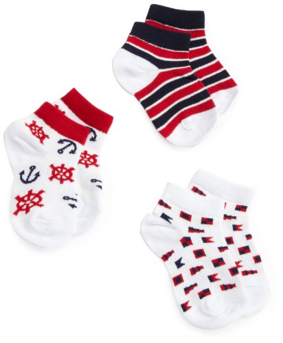 Jefferies Socks Girls 2-6X Sailor Girl Low Cut Triple Treat 3 Pack Socks
