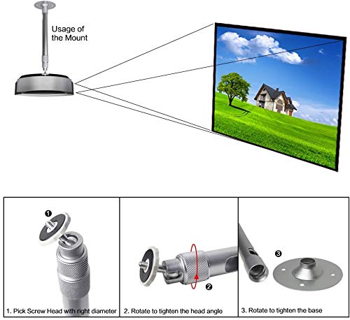 Image of 32 Inch Long Aluminum Silver Security CCTV Camera Bracket Projector Ceiling Wall Mount Hang Ceiling Mount Flexible Indoor Outdoor Bracket Upto 18 Inch Extendable Tilt