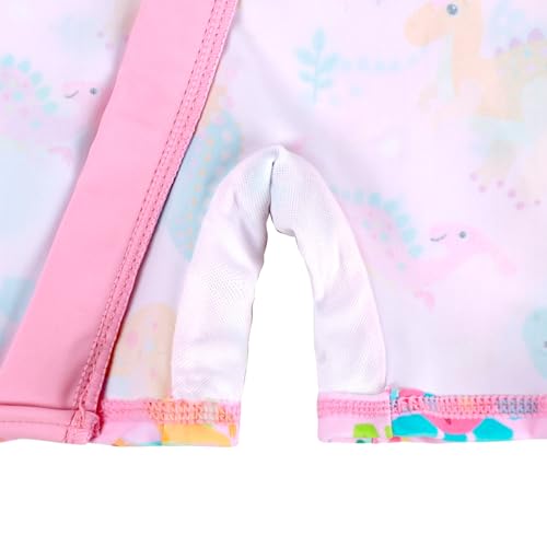 Image of HUAANIUE Toddler Girl Swimsuit Long Sleeve UPF50+ Sun Protection